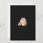 熱帯金ゴールド乾燥草結婚式招待状 招待状 (裏面)