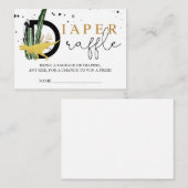 熱帯金ゴールド恐竜おむつラッフルインサート エンクロージャーカード (正面/裏面)