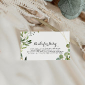 熱帯金ゴールド書道赤ちゃんシャワー予約リクエスト エンクロージャーカード