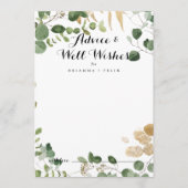 熱帯金ゴールド結婚のウェルウィッシュアドバイスカード アドバイスカード (正面)