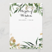 熱帯金ゴールド結婚の知恵の言葉アドバイスカード アドバイスカード (正面)