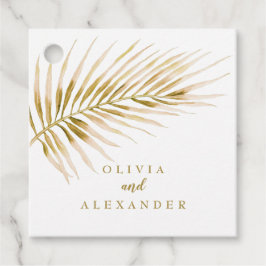 熱帯金ゴールド結婚ヤシ フェイバータグ