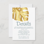 熱帯金ゴールド結婚詳細 招待状 (正面)