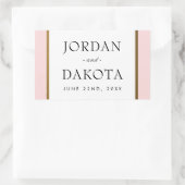 熱帯金ゴールド花オンピンク |エキゾチック結婚の 長方形シール (バッグ)