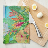 熱帯金ゴールド キッチンタオル (四つ折り)