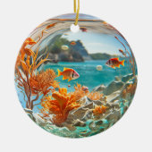 熱帯金魚海サンゴ セラミックオーナメント (正面)