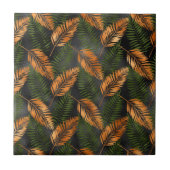 熱帯銅グリーンパーム葉材 タイル (正面)