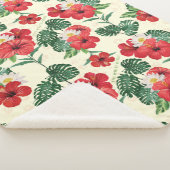 熱帯開花ズオブザホワイトロータス シェルパブランケット (3/4)