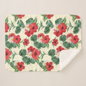 熱帯開花ズオブザホワイトロータス シェルパブランケット (正面(横))