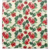 熱帯開花ズオブザホワイトロータス シャワーカーテン (正面)