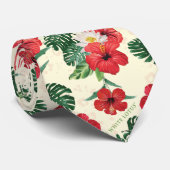熱帯開花ズオブザホワイトロータス ネクタイ (ロール)