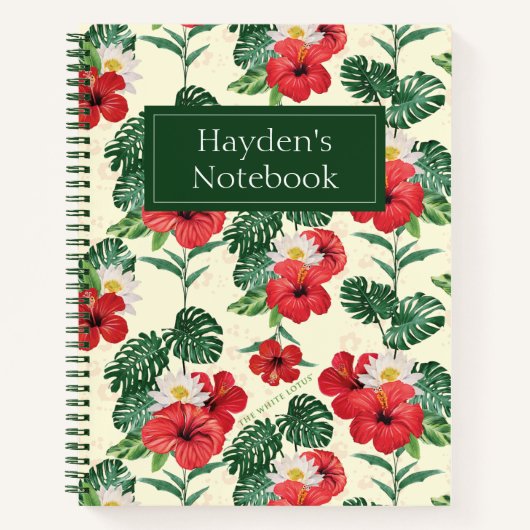 熱帯開花ズオブザホワイトロータス ノートブック (正面)