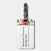 熱帯開花ズオブザホワイトロータス ラゲッジタグ (裏面縦)