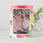 熱帯開花写真結婚50周年 招待状 (スタンド正面)