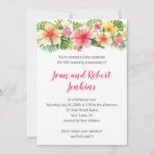 熱帯開花写真結婚50周年 招待状 (裏面)