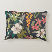 熱帯開花:シームレスフラワーパターン アクセントクッション (裏面)