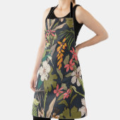 熱帯開花:シームレスフラワーパターン エプロン (インサイチュ)