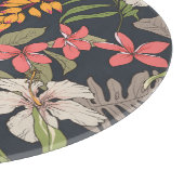 熱帯開花:シームレスフラワーパターン カッティングボード (角)