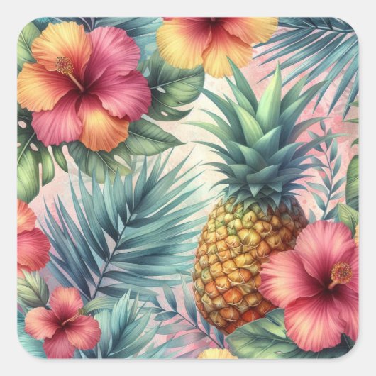 熱帯開花 スクエアシール (正面)