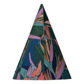 熱帯離れのヴィンテージ、花：並んだ。 パーティーハット (裏面)