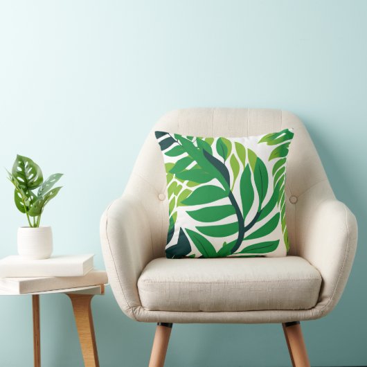 熱帯離れの植物 クッション (椅子)