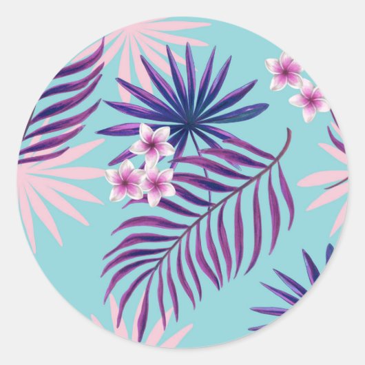 熱帯離れの花2 ラウンドシール (正面)