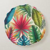 熱帯離れハワイアンパターン ラウンドクッション (裏面)