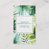 熱帯離れハワイアン熱帯雨林植物 名刺 (裏面)