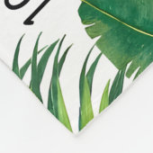 熱帯離れパーソナライズされたの月別節目 フリースブランケット (角)