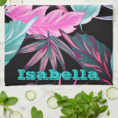 熱帯離れパーソナライズされた キッチンタオル (折り畳み)