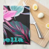 熱帯離れパーソナライズされた キッチンタオル (四つ折り)