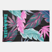 熱帯離れパーソナライズされた キッチンタオル (横)