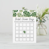 熱帯離れブライダルシャワービンゴゲームカード エンクロージャーカード (スタンド正面)