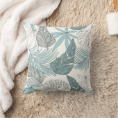 熱帯離れ国：明るいシームレスな傾向 クッション (ブランケット)