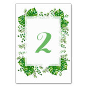 熱帯離れ水色結婚のテーブル番号 テーブルナンバー (正面)