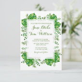 熱帯離れ水色結婚式招待状 招待状 (スタンド正面)