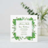 熱帯離れ水色結婚式招待状 招待状 (スタンド正面)