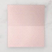 熱帯離れ緑のピンク結婚の折り曲げエスコート プレイスカード (内部開封)