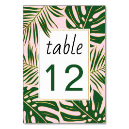 熱帯離れ赤面結婚ピンクのテーブル番号 テーブルナンバー