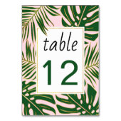 熱帯離れ赤面結婚ピンクのテーブル番号 テーブルナンバー (裏面)