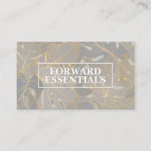 熱帯離れ金線シームレスパターン 名刺 (正面)