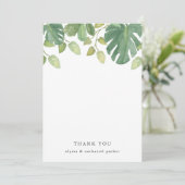 熱帯離れ | 緑と白 サンキューカード (スタンド正面)