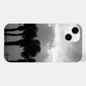 熱帯雨天グレースケールケースメイトiPhone C Case-Mate iPhoneケース (裏面 (横))