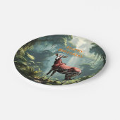 熱帯雨林のオカピ(Zebra Giraffe) ペーパープレート (アングル)