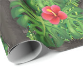 熱帯雨林のジャングルのヒヒの野生動物 ラッピングペーパー (ロールコーナー)