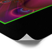 熱帯雨林のポスター – 緑縁ど ポスター (角)