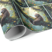 熱帯雨林の中のナマケモノ ラッピングペーパー (ロールコーナー)