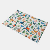熱帯雨林の動物のパターン ドアマット (アングル)