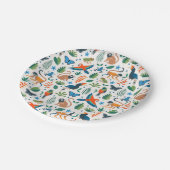 熱帯雨林の動物のパターン ペーパープレート (アングル)