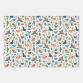 熱帯雨林の動物のパターン ラッピングペーパーシート (正面3)